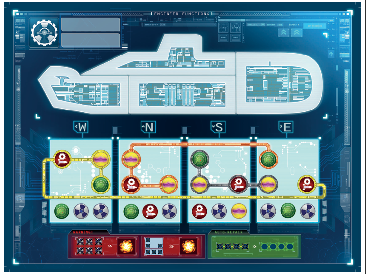 صفحه مهندس در بازی کاپیتان سونار Captain sonar's engineer sheet